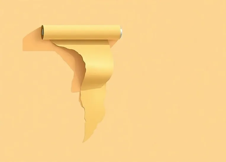 Pose de papier peint, rouleau et brosse à maroufler